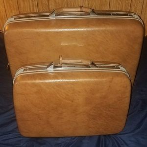Vintage Samsonite hard luggage and suitcase